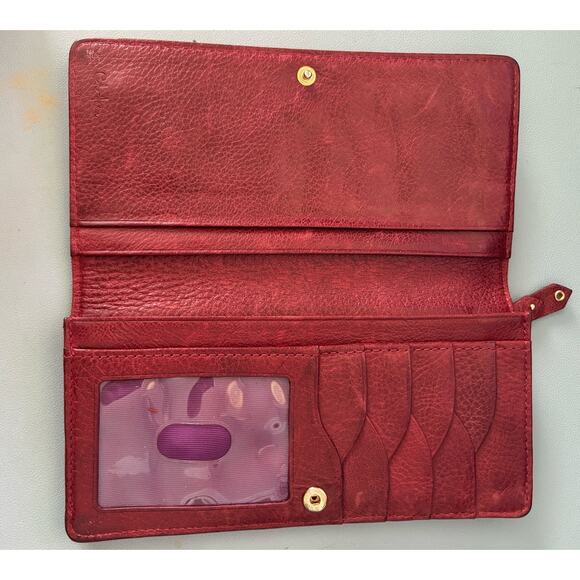 Cole Haan Red Leather Wallet - Picture 3 of 4